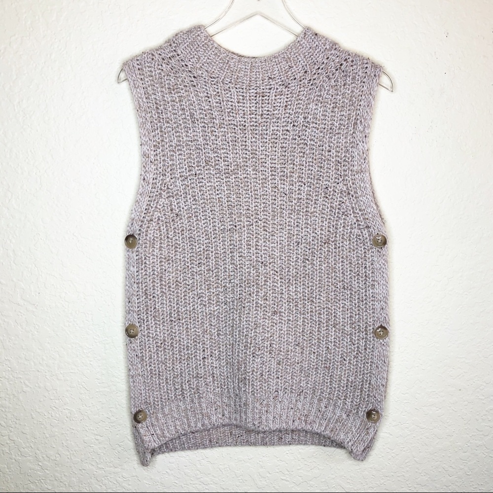 Closed | Tan Side Button Sleeveless Sweater Sz XS